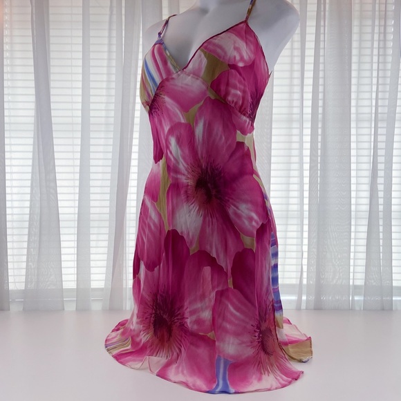 Victoria's Secret Other - Victoria’s Secret Silk Floral Slip Dress